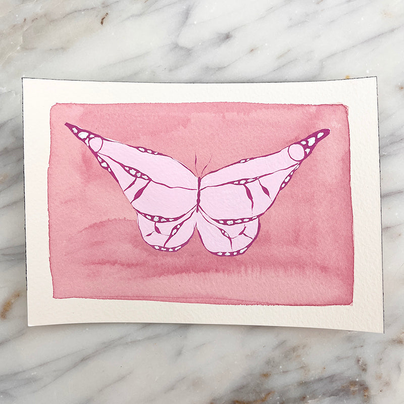 Pink Monarch Butterfly No. 01