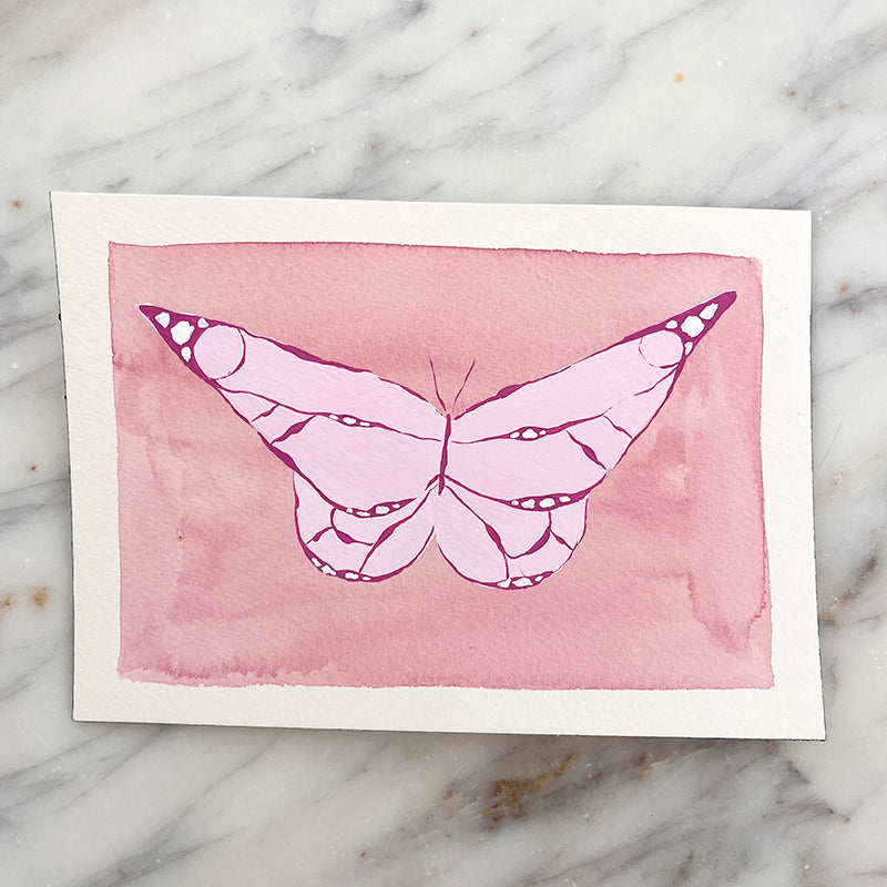 Pink Monarch Butterfly No. 02