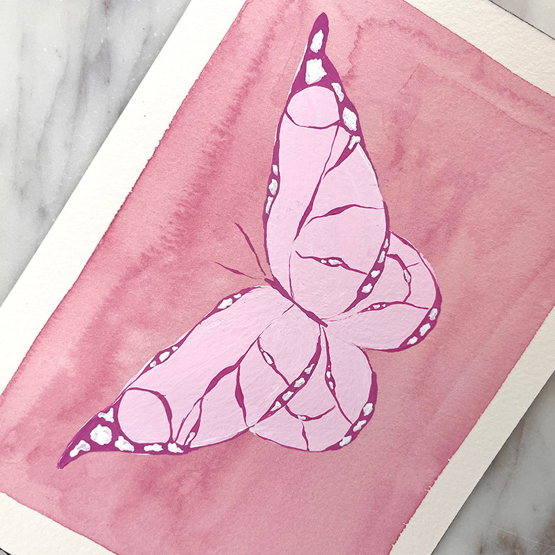 Pink Monarch Butterfly No. 03